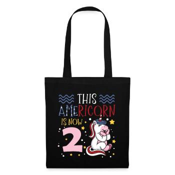 Cette Americorn est maintenant 2 Poney Licorne le 4 juillet - Sac en tissu - noir - Devant