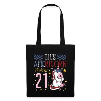 This Americorn is now 21 Unicorn Pony 4. - Tote Bag - black - Front