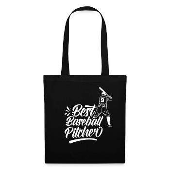 Bester Baseball-Pitcher Aller Zeiten Baseball - Stoffbeutel - Schwarz - Vorne