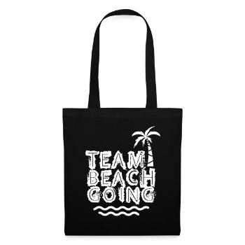 Team Beachgoing Strand Strandgänger Strandurlaub - Stoffbeutel - Schwarz - Vorne