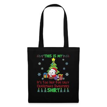C’est mon pull de Noël C’est trop chaud pour un pull de Noël moche - Sac en tissu - noir - Devant