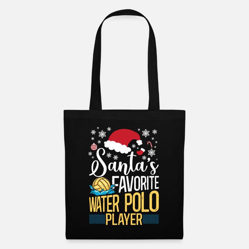 Water Polo Christmas Santa's - Stoffbeutel - Schwarz