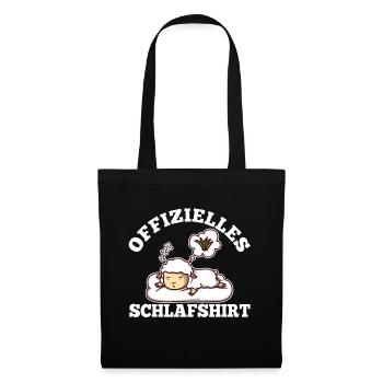 Offizielles schlafshirt Schaf - Stoffbeutel - Schwarz - Vorne