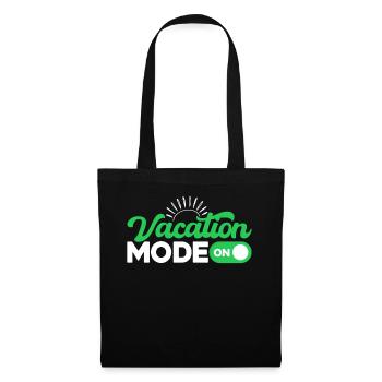 Mode vacances activé - Sac en tissu - noir - Devant