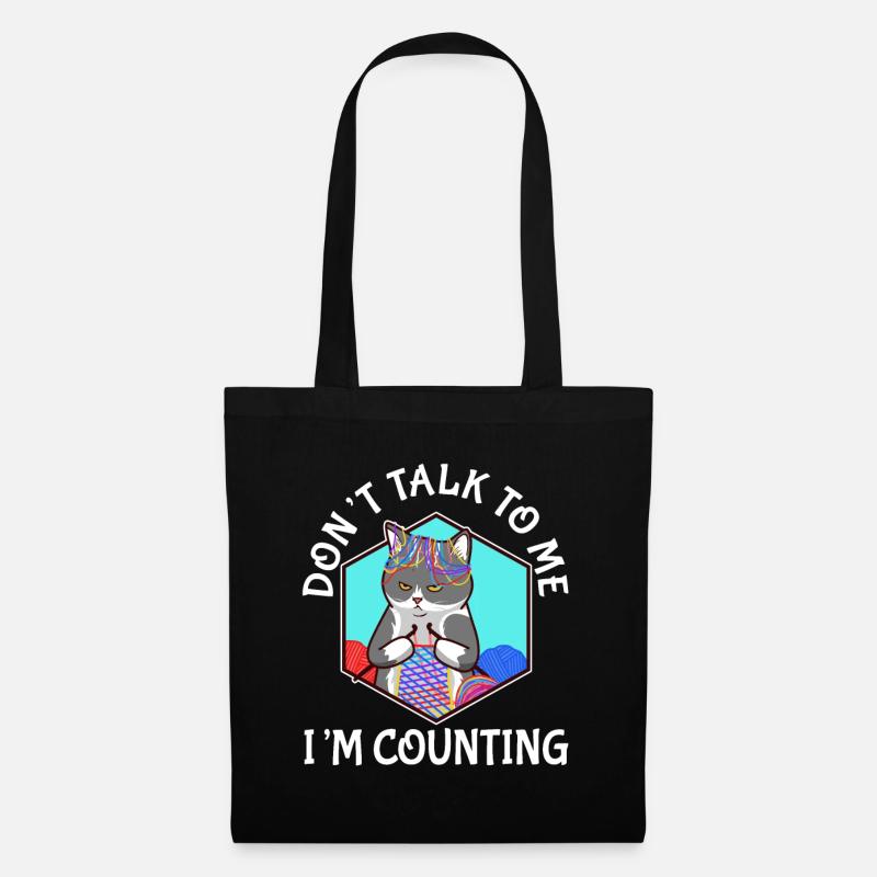 Ne me parlez pas, je compte - Sac en tissu - noir