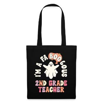 Professeur Halloween Retro 2nd Grade Vintage Second - Sac en tissu - noir - Devant