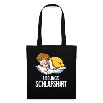 Lieblings Schlafshirt Junge - Stoffbeutel - Schwarz - Vorne