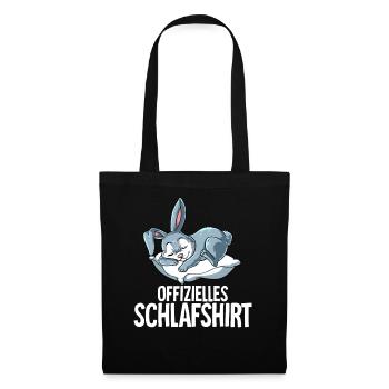 Offizielles Schlafshirt Hase - Stoffbeutel - Schwarz - Vorne