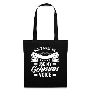 Ne forcez pas ma voix allemande allemande - Sac en tissu - noir - Devant