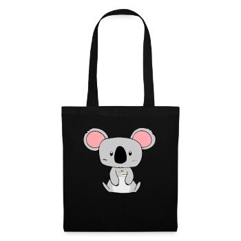 Koala Lumpur Lustiges Wortspiel Tier Design - Stoffbeutel - Schwarz - Vorne