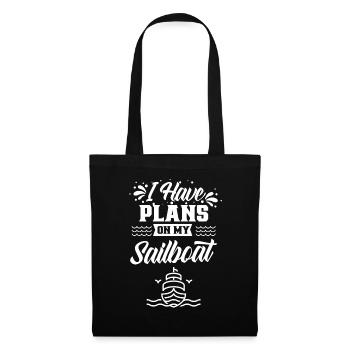 J’ai des projets pour mes voiliers voiliers - Sac en tissu - noir - Devant