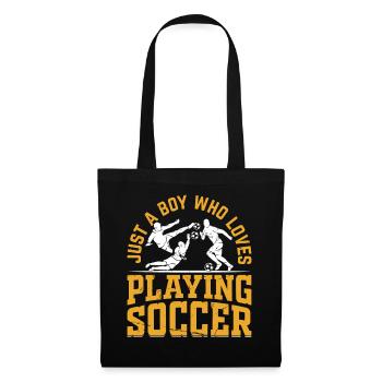 Soccer - Just A Boy Who Loves Playing Soccer - Tote Bag - black - Front