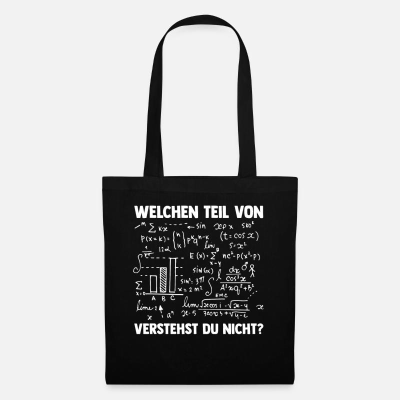 Mathematik Mathe Rechnen Algebra - Stoffbeutel - Schwarz
