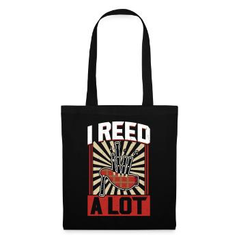 I Reed A Lot - Bagpiper - Tote Bag - black - Front