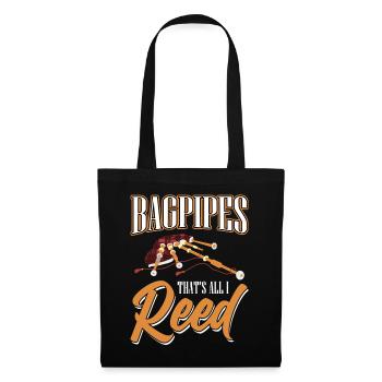 Bagpipes - That's All I Reed - Bagpiper - Stoffbeutel - Schwarz - Vorne