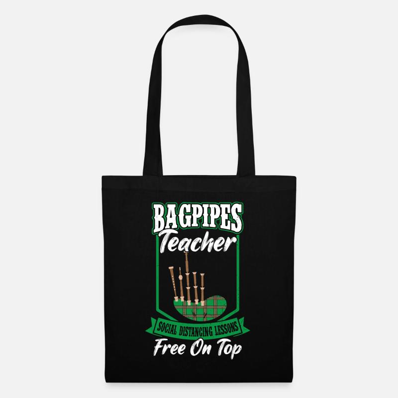 Bagpipes Teacher - Bagpiper - Stoffbeutel - Schwarz