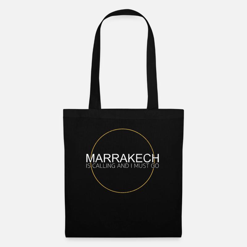 Marrakech Spruch - Stoffbeutel - Schwarz