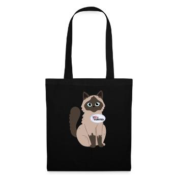 I puked funny cat American choice - Tote Bag - black - Front