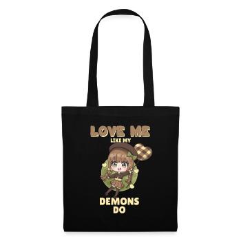 Aimez-moi comme mes démons est-ce que je mignonne fille d’anime - Sac en tissu - noir - Devant