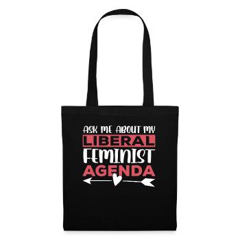 Liberal Feminist Agenda Feminism Feminist - Tote Bag - black - Front