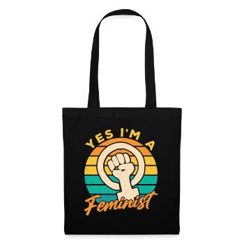 Ja Ich Bin Ein Feminist Feministisch Feminismus - Sac en tissu - noir - Devant