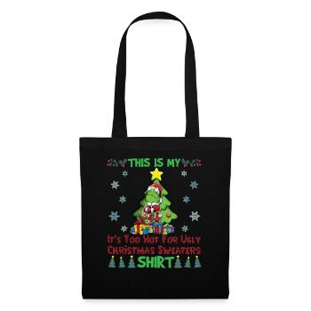 C'est mon pull de Noël il fait trop chaud pour moche - Sac en tissu - noir - Devant