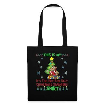 C'est mon pull de Noël il fait trop chaud pour moche - Sac en tissu - noir - Devant