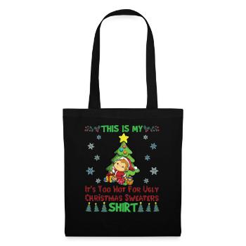 C'est mon pull de Noël il fait trop chaud pour moche - Sac en tissu - noir - Devant