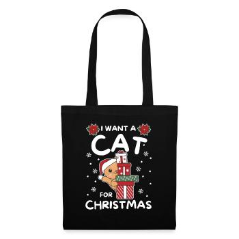 I want a cat for Christmas cute cats - Tote Bag - black - Front
