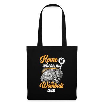 Wombat is my home Marsupial Wombat - Tote Bag - black - Front