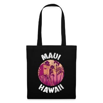 Retro Art of Maui Hawaii Surfing for 70s - Tote Bag - black - Front
