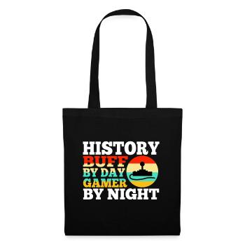 History by day gamer by night - Tote Bag - black - Front