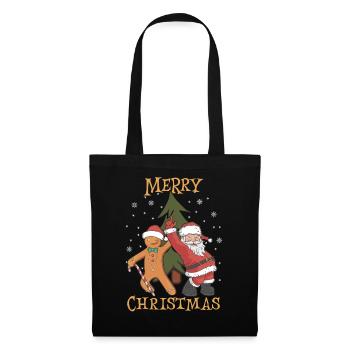 Joyeux Père Noël Costume Joyeux Noël - Sac en tissu - noir - Devant