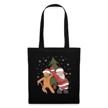 Joyeux Père Noël Costume Joyeux Noël - Sac en tissu - noir - Devant