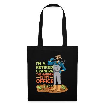 Je suis un grand-père à la retraite Le jardin est mon bureau - Sac en tissu - noir - Devant