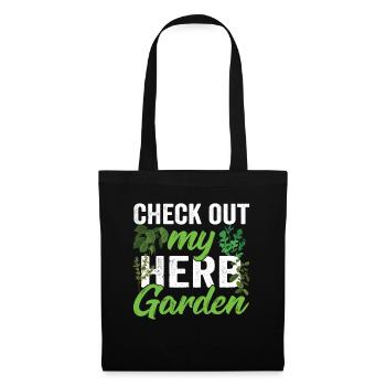 Voir mon jardin d’herbes aromatiques Herbes - Sac en tissu - noir - Devant