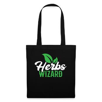 Herb Wizard Herb Garden Herb Herbalism - Sac en tissu - noir - Devant