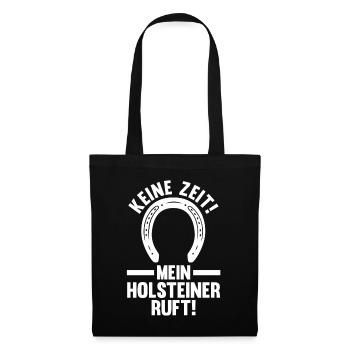 Pferd Reitsport Reiten Pferdesport Holsteiner - Stoffbeutel - Schwarz - Vorne