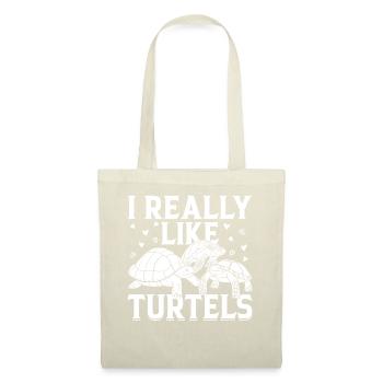 I Really Like Turtles - Sea Turtle Lover Cute Turt - Stoffbeutel - Natur - Vorne