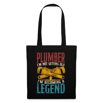 Plombier plombier retraité vintage - Sac en tissu - noir - Devant