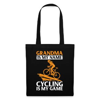 Grandma Is My Name Cycling Is My Game - Racing Bik - Tote Bag - black - Front