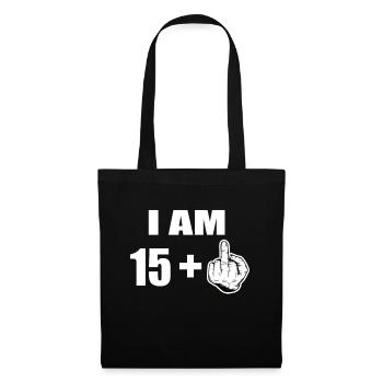 16e anniversaire - Sac en tissu - noir - Devant