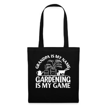 Plant Gardener Grandpa Is My Name Gardening Is My - Tote Bag - black - Front