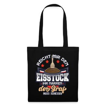 EISSTOCK Stockschießen Eisstockschiessen - Stoffbeutel - Schwarz - Vorne