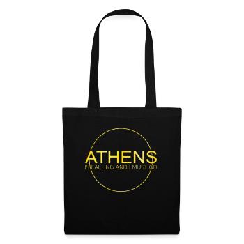 Athènes Dicton - Sac en tissu - noir - Devant