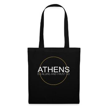 Athènes Dicton - Sac en tissu - noir - Devant