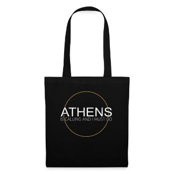 Athènes Dicton - Sac en tissu - noir - Devant