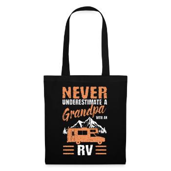 Never underestimate a grandpa with an RV - Tote Bag - black - Front