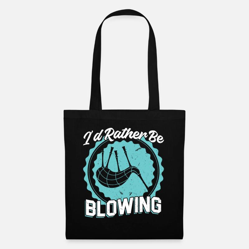 I'd Rather Be Blowing - Bagpiper - Stoffbeutel - Schwarz