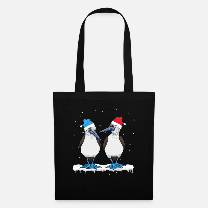 Blaufusstölpel Weihnachten - Stoffbeutel - Schwarz